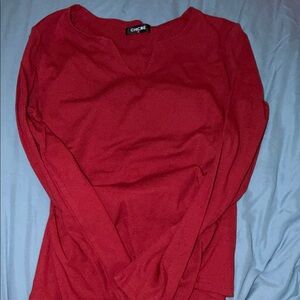 Chicme Bold Red Knit Top